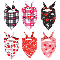 HKM-453843 Valentine's Day Cartoon Triangle Scarf for Pets - Dog Saliva Towel in Various Styles