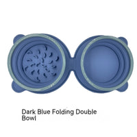 HKM-4538685 Collapsible Silicone Dog and Cat Bowls - Non-Slip Folding Pet Food and Water Bowls for Travel