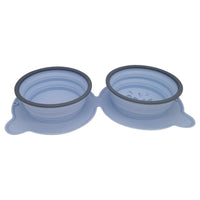 HKM-4538685 Collapsible Silicone Dog and Cat Bowls - Non-Slip Folding Pet Food and Water Bowls for Travel