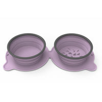 HKM-4538685 Collapsible Silicone Dog and Cat Bowls - Non-Slip Folding Pet Food and Water Bowls for Travel