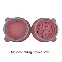 HKM-4538685 Collapsible Silicone Dog and Cat Bowls - Non-Slip Folding Pet Food and Water Bowls for Travel