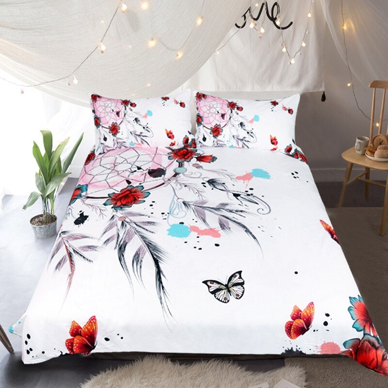 HKM-453907 Four-Piece Flying Dream Catcher Home Textile Set in Polyester Fiber