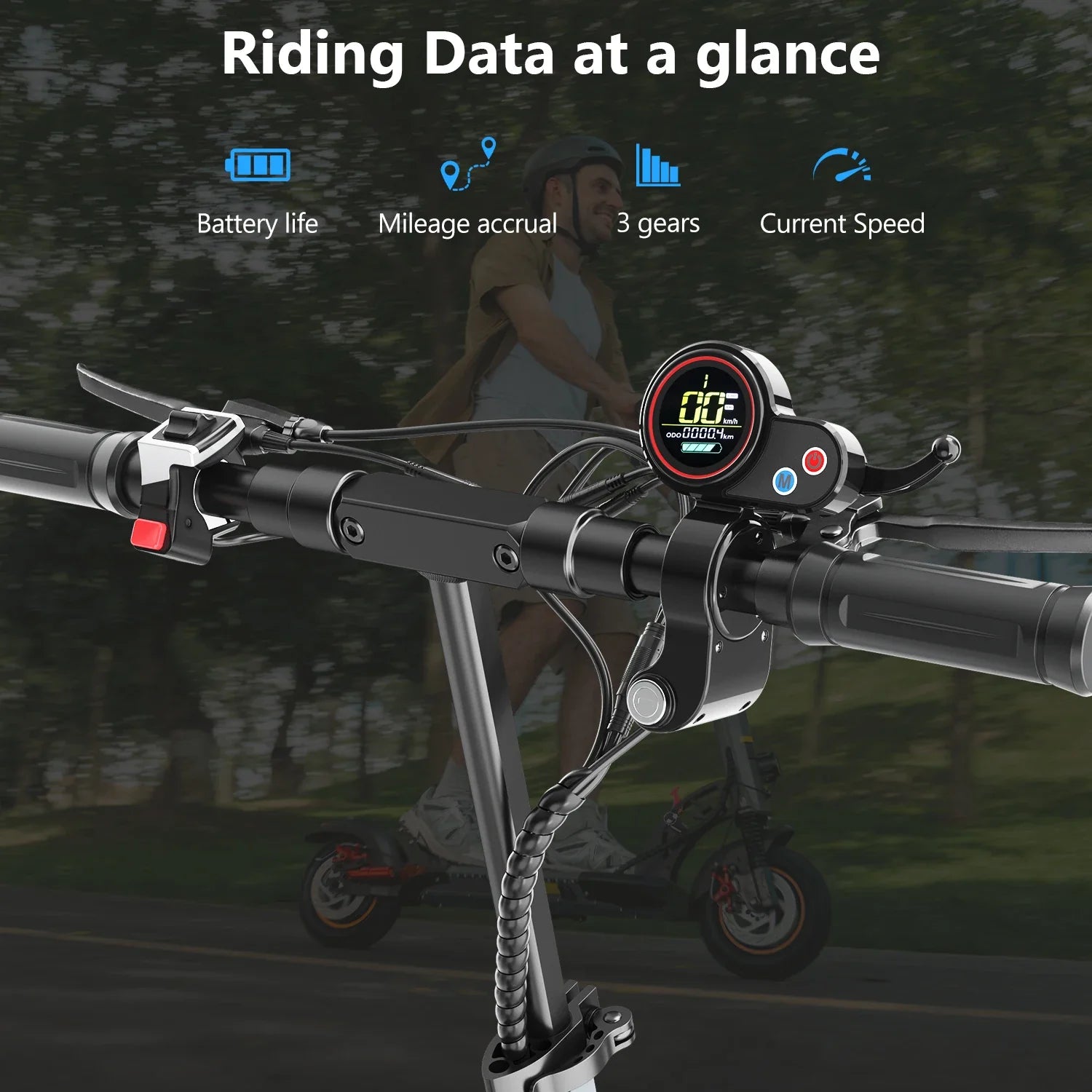 HKM-453971 Electric City Scooter, 12.5Ah Lithium Battery, 250W Motor, Max Speed 25 km/h, Full Suspension, Waterproof, Portable, Foldable