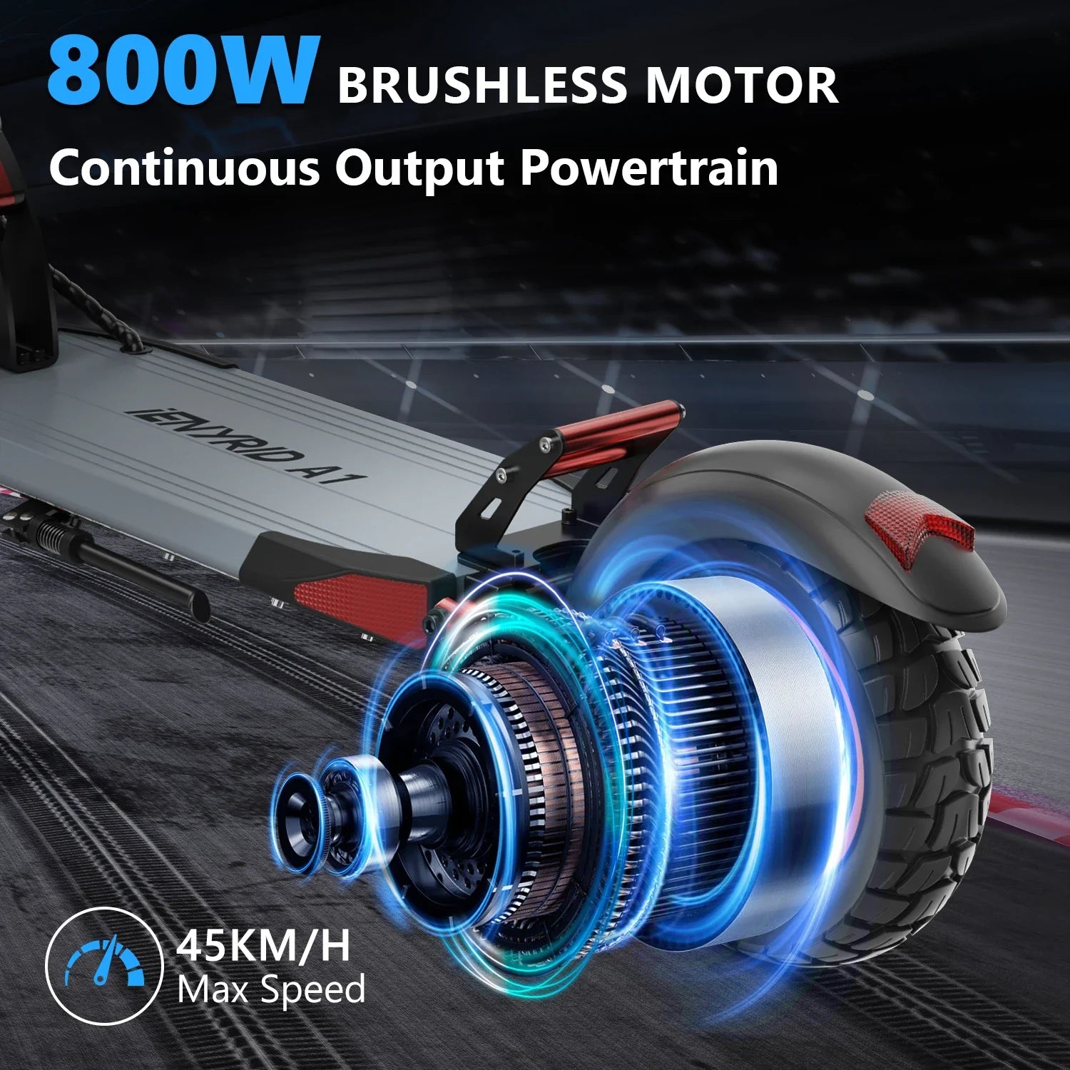 HKM-453971 Electric City Scooter, 12.5Ah Lithium Battery, 250W Motor, Max Speed 25 km/h, Full Suspension, Waterproof, Portable, Foldable