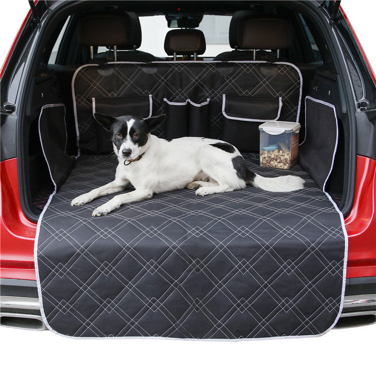 HKM-4540349 Car Pet Supplies Anti-Dirty Dog Mat - Oxford Cloth, Black, 187.5 x 102.5 cm, Easy to Clean
