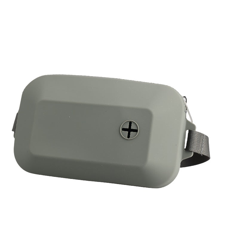 HKM-4540733 Silicone Portable Dog Food Waist Bag - Military Green, Light Blue, Lotus Pink, Black, Khaki Options