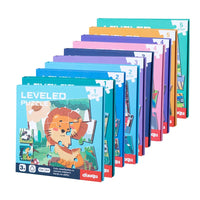 HKM-454099 Custom 3-in-1 Magnetic Wooden Jigsaw Puzzle for Kids, Cartoon Educational Toy for Ages 0-14