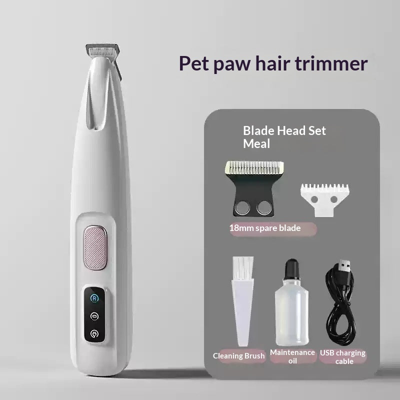 HKM-4542269 Silent Nail Trimming Kit for Cats with LED Display and Washable Blades