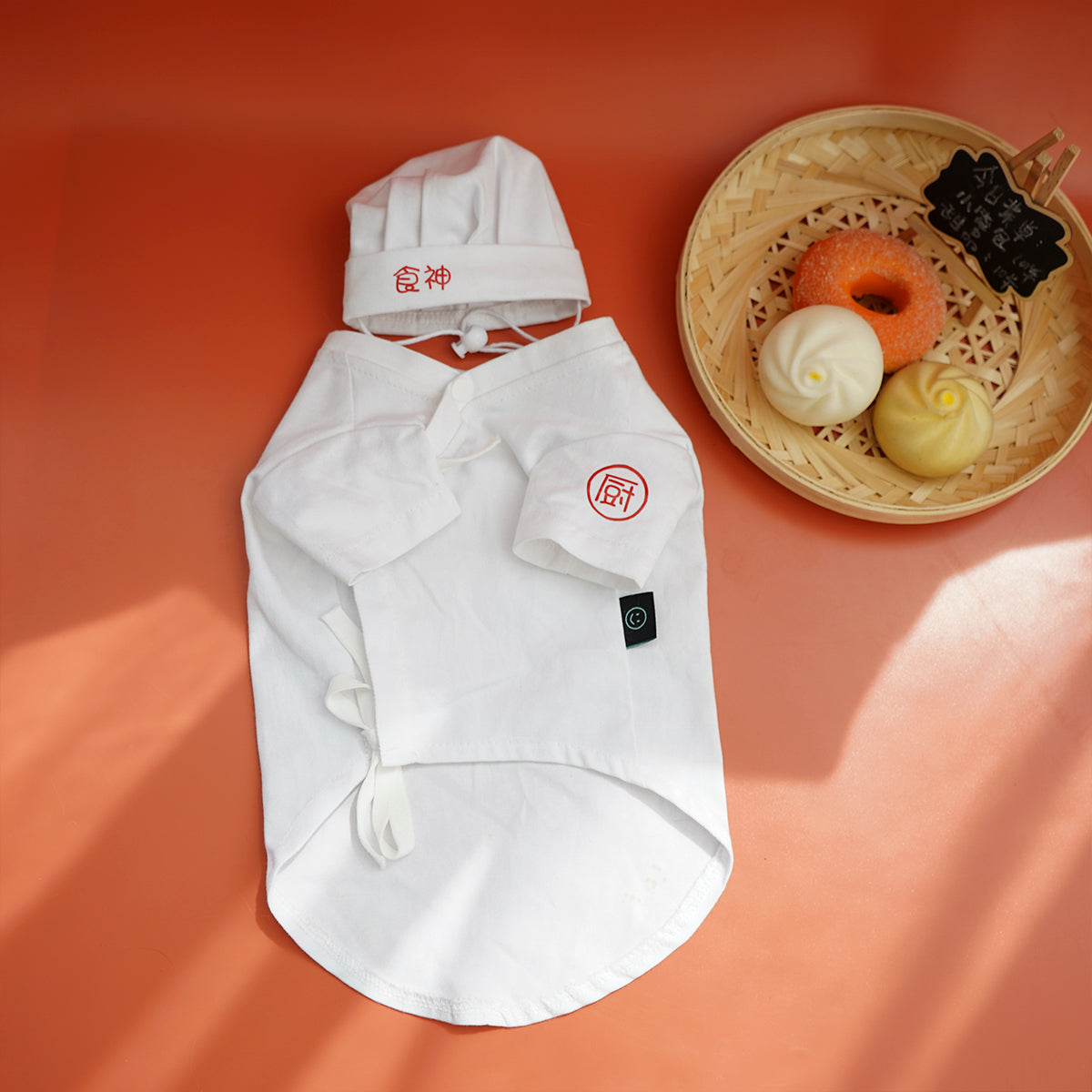 HKM-4542653 Casual Cotton Clothes for Small Dogs - Classic White Pet Outfit