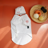 HKM-4542653 Casual Cotton Clothes for Small Dogs - Classic White Pet Outfit