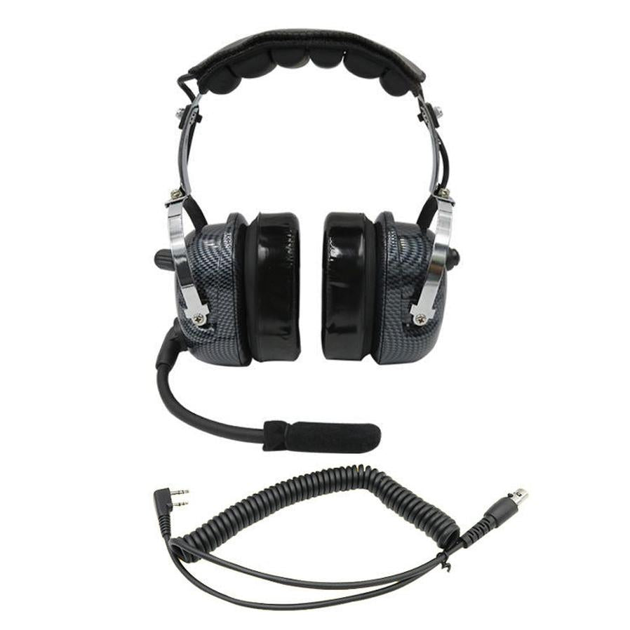 HKM-454291 Aviation Headset with Noise Cancellation and Durable PU + PVC Construction