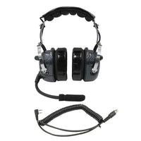 HKM-454291 Aviation Headset with Noise Cancellation and Durable PU + PVC Construction