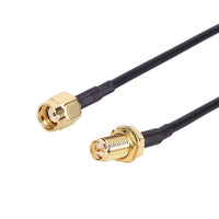 HKM-454291 WiFi Router Antenna Extension Cable - 3M Black PC and Metal Connector