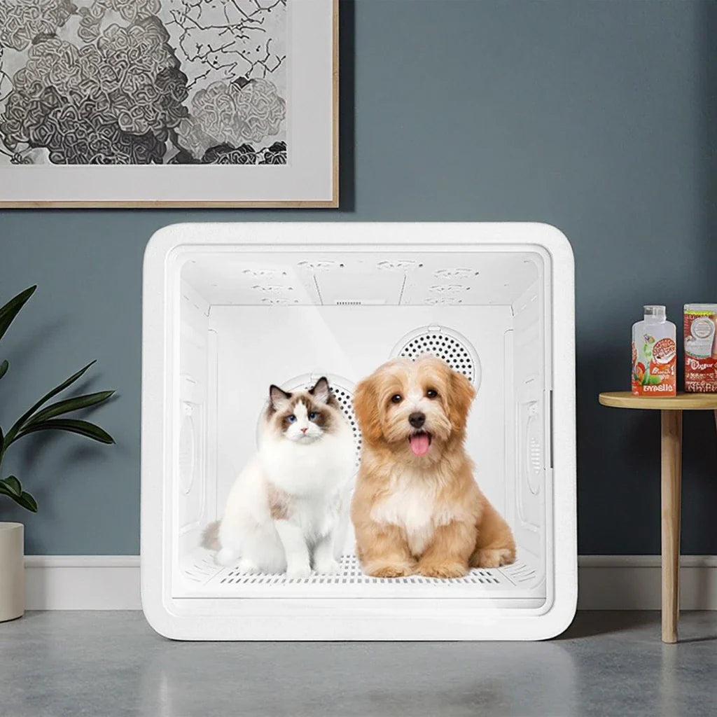 HKM-454355 Eco-Friendly Low Noise Anion Pet Grooming Dryer Box for Dogs and Cats, 82L Capacity, Indoor/Outdoor Use
