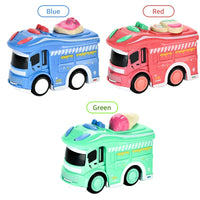 HKM-454355 Inertia Ice Cream Truck Diecast Toy Vehicle Model for Kids Ages 3+ - Random Color Selection