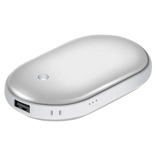 HKM-454355 Rechargeable 5000mAh Dual-Sided Hand Warmer and Power Bank with Adjustable Temperatures