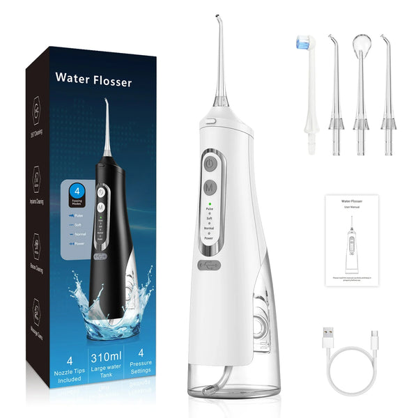 HKM-454419 IPX7 Waterproof Electric Oral Irrigator for Effective Home and Travel Dental Cleaning