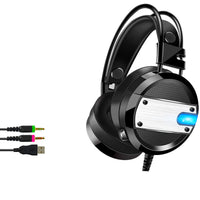 HKM-454419 Wired Over-Ear Headset with Subwoofer and Microphone for Gaming and Multimedia