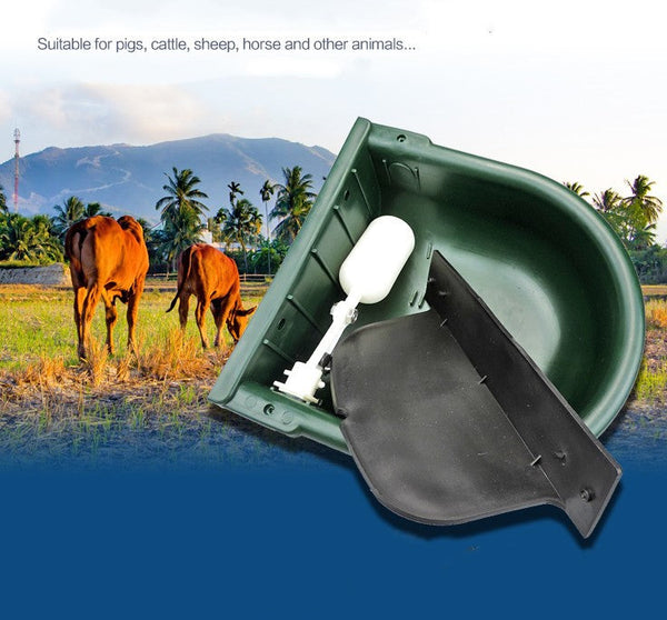 HKM-4544445 Automatic Drinking Bowl for Livestock - 4L Capacity, Durable Plastic Design, Adjustable Water Level for Cattle, Horses, and Sheep