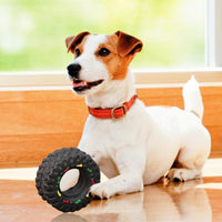 HKM-4545085 Small Audible Tire Toy for Dogs – Glue Material, 8 x 4 cm, Perfect for Pets