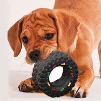 HKM-4545085 Small Audible Tire Toy for Dogs – Glue Material, 8 x 4 cm, Perfect for Pets