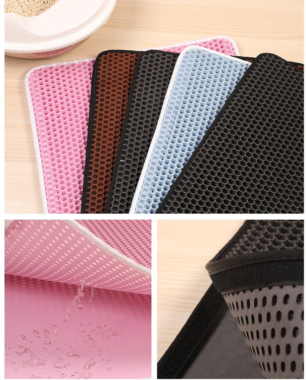 HKM-4546109 EVA Double Cat Litter Mat - Dirtproof, Easy to Clean, Cozy Environment for Cats
