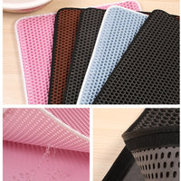 HKM-4546109 EVA Double Cat Litter Mat - Dirtproof, Easy to Clean, Cozy Environment for Cats