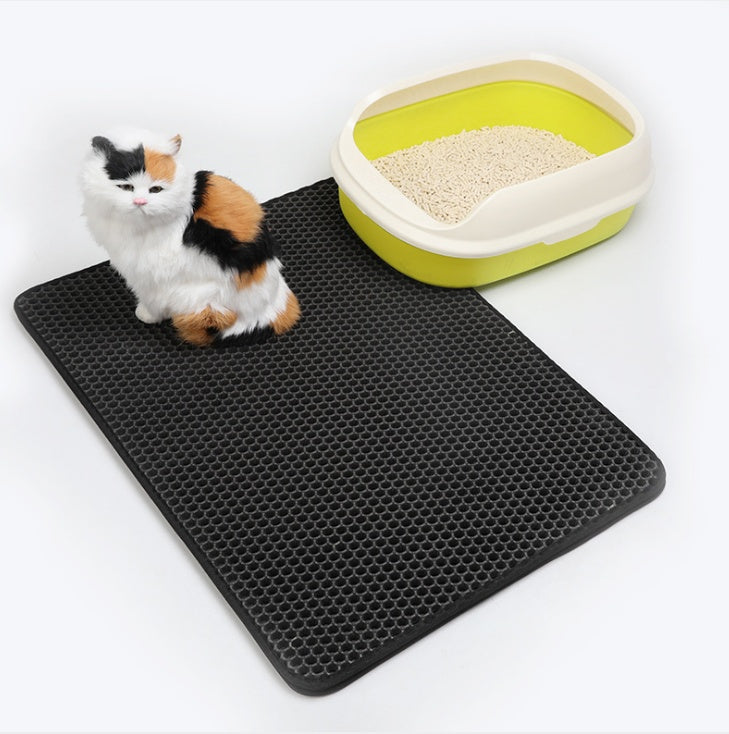 HKM-4546109 EVA Double Cat Litter Mat - Dirtproof, Easy to Clean, Cozy Environment for Cats