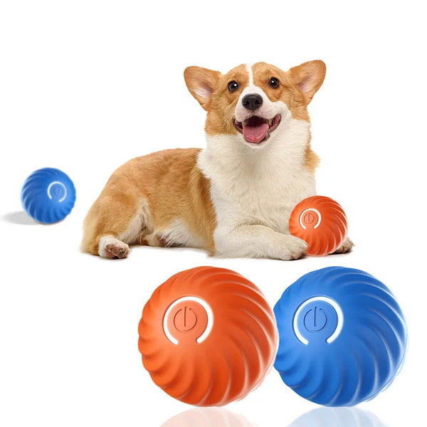 HKM-454611 Durable Interactive Rolling Ball Toy for Dogs, Replaceable Housing for Training and Chewing