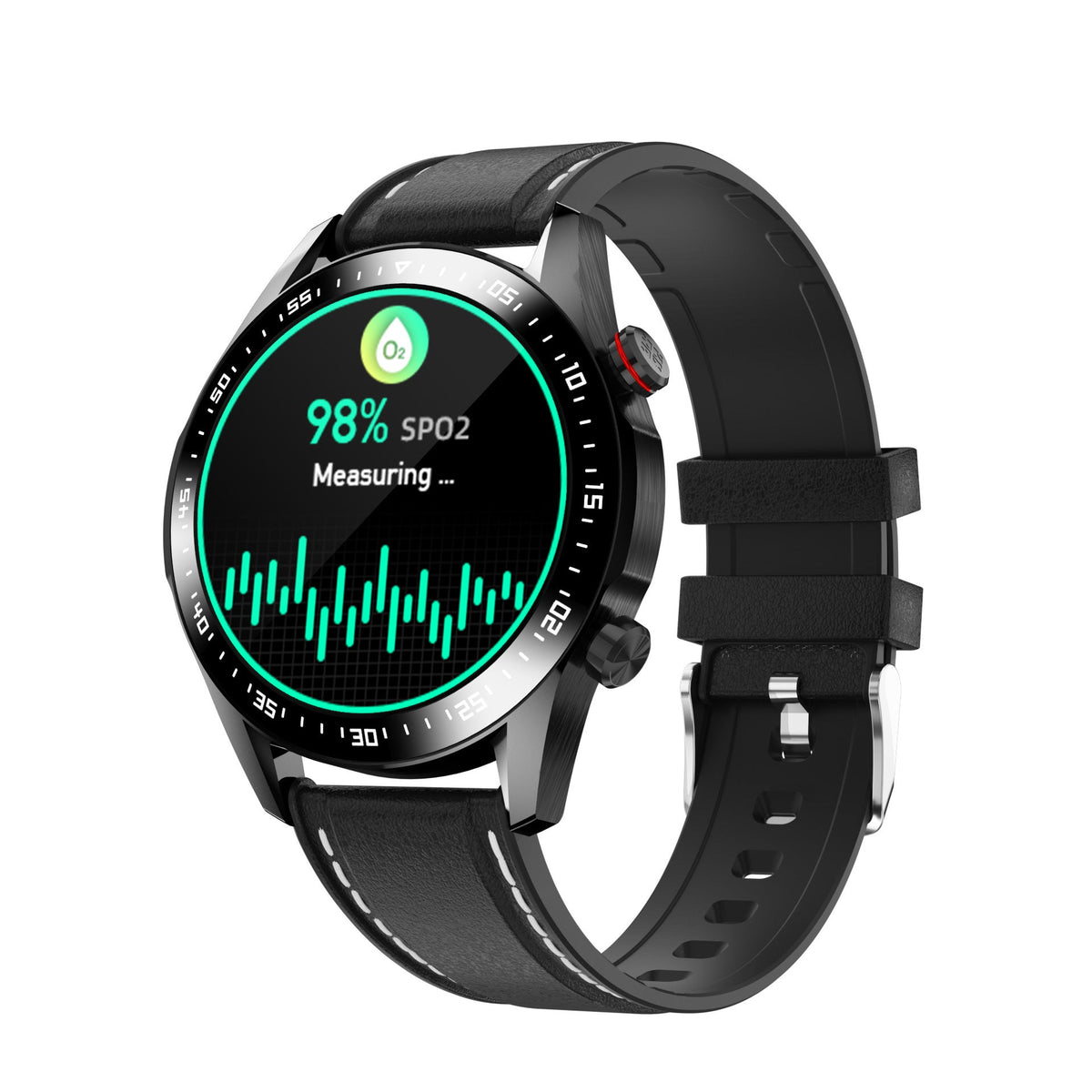 HKM-454611 E12 Smart Watch with Heart Rate, Blood Pressure, and Blood Oxygen Monitoring - 1.3 Inch IPS Screen, Silicone Wristband