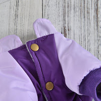 HKM-4546621 Puppy Reflective Stitch Jacket for All Seasons in Pink, Purple, and Blue, Sizes S-XXL