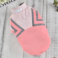 HKM-4546621 Puppy Reflective Stitch Jacket for All Seasons in Pink, Purple, and Blue, Sizes S-XXL