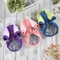 HKM-4546621 Puppy Reflective Stitch Jacket for All Seasons in Pink, Purple, and Blue, Sizes S-XXL