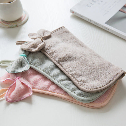 HKM-454675 Thick Coral Fleece Absorbent Hanging Face Towel for Kitchen, 46x38 cm, Available in Various Colors