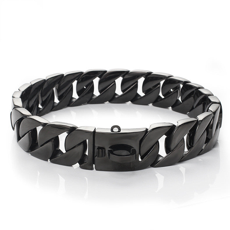 HKM-4546877 Stainless Steel Dog Chain Necklace - Durable Pet Collar with Leash Included