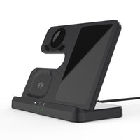 HKM-454803 3-in-1 Multifunctional Fast Wireless Charging Station - Black & White Options