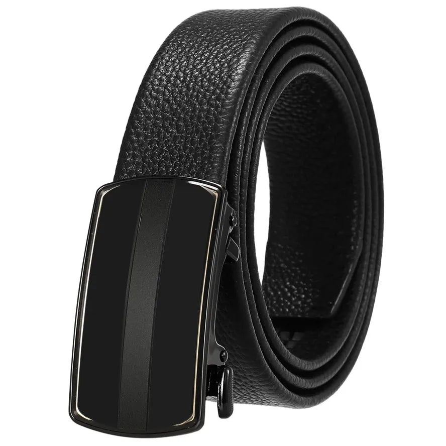 HKM-454803 Personalised Leather Men's Cowhide Belt with Custom Design Options