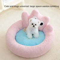 HKM-4548285 Cozy All-Season Cat Nest Cushion Bed for Comfortable Pet Relaxation