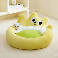 HKM-4548285 Cozy All-Season Cat Nest Cushion Bed for Comfortable Pet Relaxation