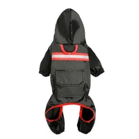 HKM-4548413 Reflective Pet Raincoat for Dogs - Lightweight and Casual Design in Orange, Black, Red, and Blue, Sizes S to XXL