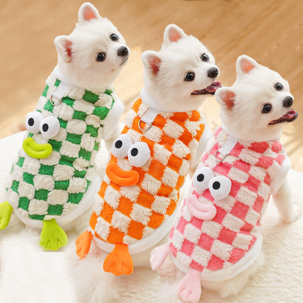 HKM-4548797 Cozy Double and Single Layer Pet Apparel for Dogs and Cats in Fun Colors