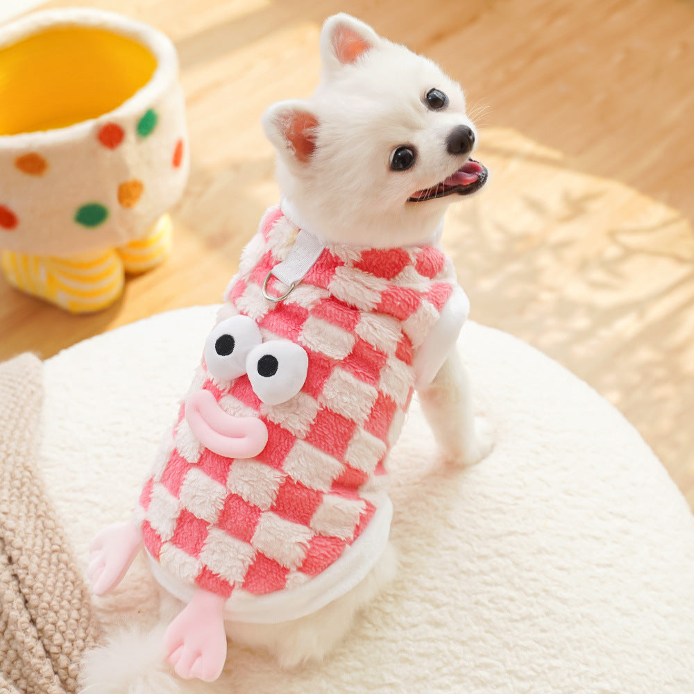 HKM-4548797 Cozy Double and Single Layer Pet Apparel for Dogs and Cats in Fun Colors