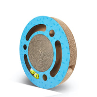 HKM-4550205 Cat Scratching Board and Claw Grinder in Blue and Wood Color, Made of Paper Material