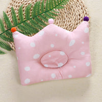 HKM-455059 Baby Shaping Pillow for Head Support – Breathable, Soft, Lightweight, Cotton Filling, Pink Dots Design