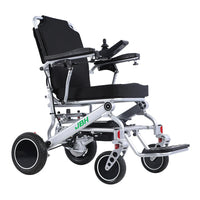 HKM-455123 Lightweight Folding Electric Wheelchair with Removable Battery, 20km Range, 6 km/h Speed