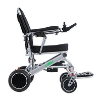 HKM-455123 Lightweight Folding Electric Wheelchair with Removable Battery, 20km Range, 6 km/h Speed