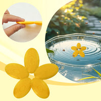 HKM-455123 Yellow Plastic Insect Petal Shape Drinking Water Platform for Bees