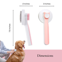 HKM-4551485 Self-Cleaning Slicker Brush for Dogs and Cats - Ergonomic Pet Grooming Tool for Shedding, Matted Hair, and Massage