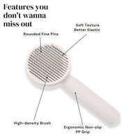 HKM-4551485 Self-Cleaning Slicker Brush for Dogs and Cats - Ergonomic Pet Grooming Tool for Shedding, Matted Hair, and Massage