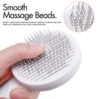 HKM-4551485 Self-Cleaning Slicker Brush for Dogs and Cats - Ergonomic Pet Grooming Tool for Shedding, Matted Hair, and Massage
